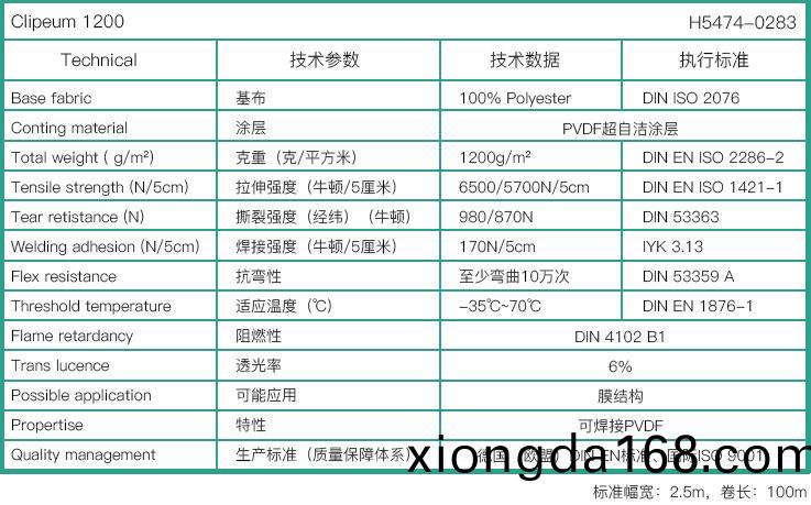 `H5474涂層膜布(bu)膜(mo)結(jié)構(gòu)(gou)技(ji)術(shù)參數(shù)(shu)`